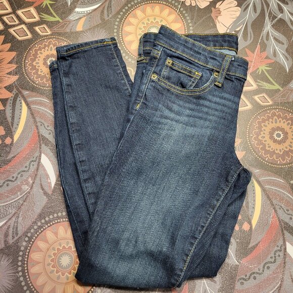 Gap Size 2 Classic Dark Wash Faded Denim Blue Skimmer Legging Skinny Jeans - Picture 1 of 9